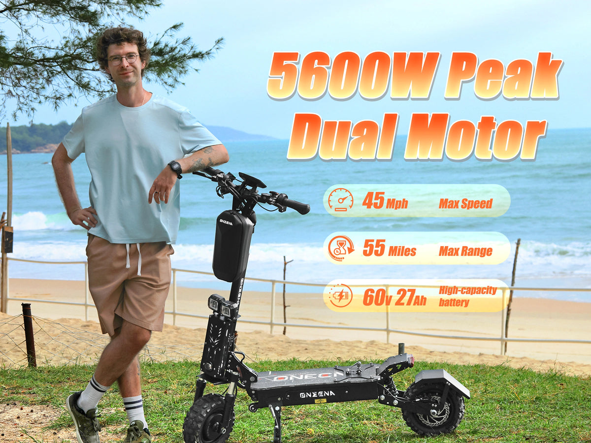 Trottinette électrique FENGQS GT7 à double moteur de 11 pouces pour adultes
