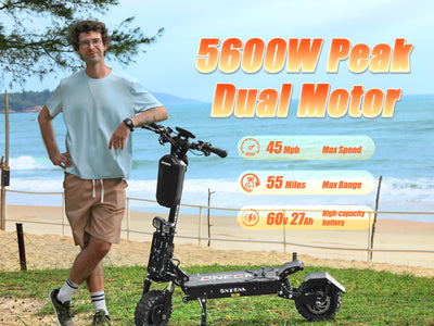 Trottinette électrique FENGQS GT7 à double moteur de 11 pouces pour adultes
